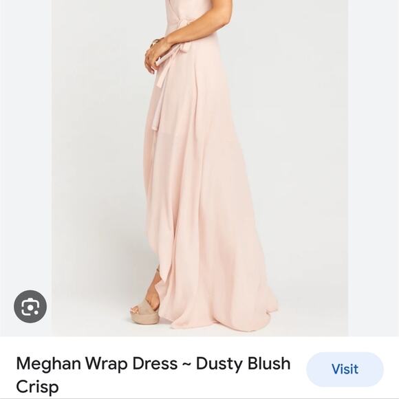 Show Me Your Mumu NWT Meghan Wrap Dress, Pink Dusty Blush Crisp, Size Medium - Picture 2 of 11